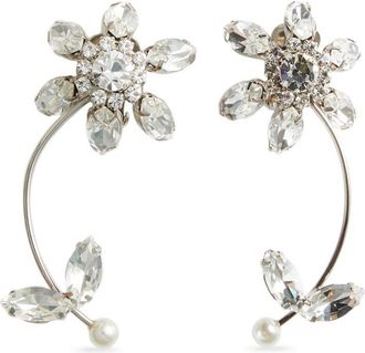 Dsquared2 Orecchini con fiori di cristalli - Argento