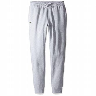 Lacoste Mens Sport Fleece Pants In Silver Chine