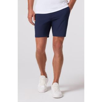 Mizzen+Main Helmsman Flat Front Golf Shorts in Navy Solid at Nordstrom, Size 317