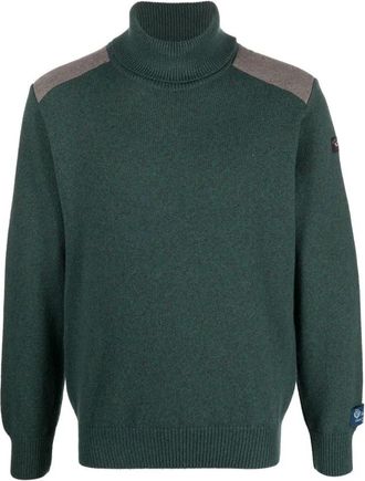 Paul & Shark Wol trui met coltrui - Heren - Coltruien - Groen - 2XL - Wol - Truien & Vesten
