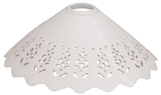 Biscottini International Pantalla De Cer&aacute;mica Blanca Perforada Sostituci&oacute;n Para Lampadarios, L&aacute;mparas, Columnas