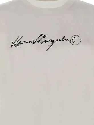 Maison Margiela Logo-Print Cotton T-Shirt - White