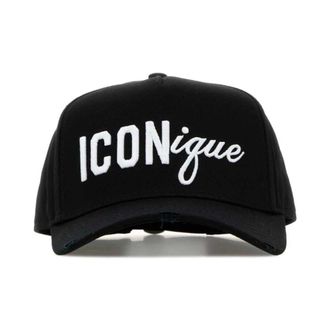Dsquared2 Caps, male, Black, Size: ONE SIZE Iconique Baseball Cap