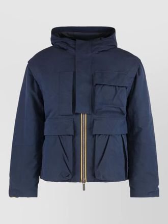 K-Way short parka guillermo hood drawstring pockets
