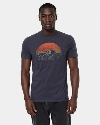 tentree Vintage Sunset T-Shirt in Midnight Blue Heather/arbutus at Nordstrom, Size Xx-Large