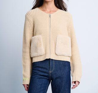 Lisa Todd Pocket Puff Jacket In Wheat