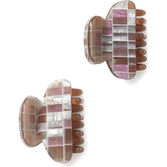 Machete Jewelry Twin Heirloom Claws in Brown Shell Checker at Nordstrom