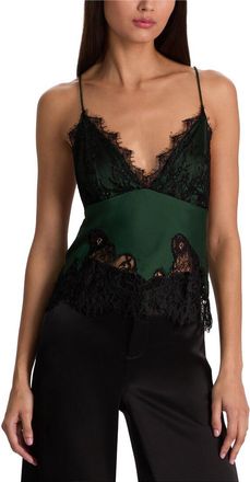 Alice & Olivia Alice + Olivia Claudia V Neck Lace Slip Top