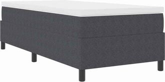 vidaXL Vidaxl - Cama Tipo Box Spring Gris Oscuro Y Blanco 203 X 100 X 60 Cm