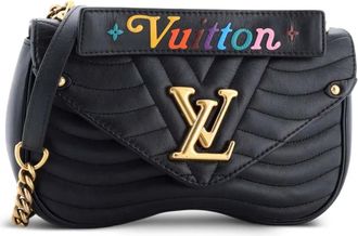 Louis Vuitton New Wave Chain Bag Quilted Leather MM crossbody bag - Zwart