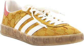 Gucci Womens Leather X Adidas Gg Supreme Gazelle Sneaker (Authentic Pre- Loved)