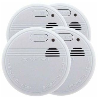 OEM Juego De 4 Detectores De Humo Con Certificaci&oacute;n Nf - 5 A&ntilde;os De Garant&iacute;a - 3 A&ntilde;os De Duraci&oacute;n De La Bater&iacute;a - Incluye Bater&iacute;a Y Accesorios De Montaje -