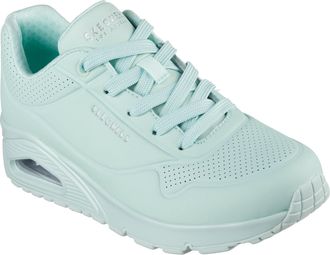 Skechers Womens Uno Stand On Air Trainers, Seafoam Duraleather/ Mesh, 3.5 UK