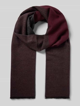 Christian Berg Schal mit Ausfransungen in Bordeaux, Gr&ouml;&szlig;e 1