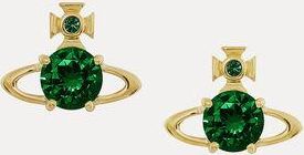 Vivienne Westwood Reina Earrings Gold-emerald-cz Gold-emerald-cz Women