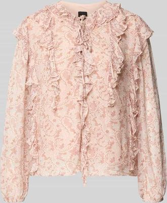 Boss Orange by Hugo Boss BOSS Orange Regular Fit Langarmbluse aus Chiffon Modell C_BORMA in Rosa, Gr&ouml;&szlig;e 36