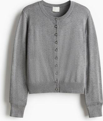 H&M Gestrickter Cardigan - Grau