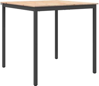 vidaXL Bar Table Natural 110 x 110 x 105 cm Solid Pine Wood vidaXL