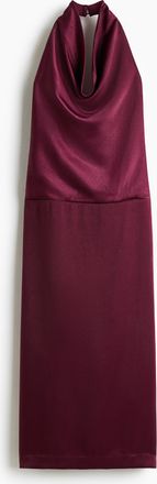 H&M Neckholderkleid aus Satin - Pink