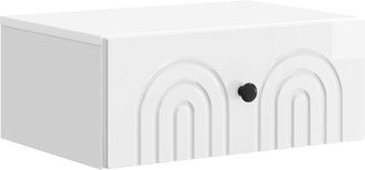 vidaXL Mesita De Noche De Pared Brillante 49 X 34,5 X 20 Cm Vidaxl