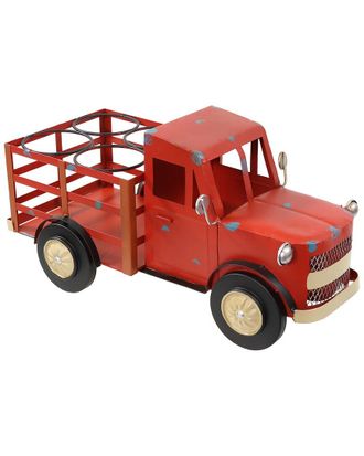 Sunnydaze Rustic Red Truck Wine Rack
