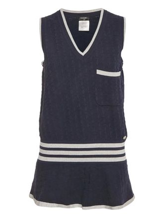 Chanel blue long vest