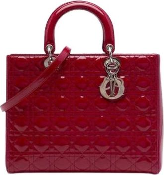 Dior Pre-owned Lady Dior Handtas - Dames - Vintage Handtas - Rood - ONE Size - Leer - Vintage