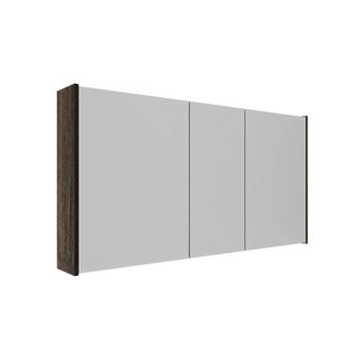 Saniclass Holz Pure Spiegelkast - 120x63x16cm - inclusief zijpanelen - Eiken charcoal