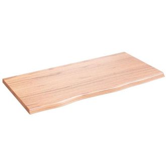 vidaXL Bathroom Countertop Light Brown 80x40x2 cm Treated Solid Wood Vidaxl