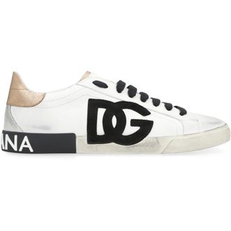 Dolce & Gabbana Schoenen, Heren, Wit, 44 1/2 EU, Leer, Portofino Sneakers