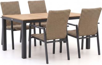 Manifesto Furniture Manifesto Villongo/Fidenza 160cm dining tuinset 5-delig stapelbaar