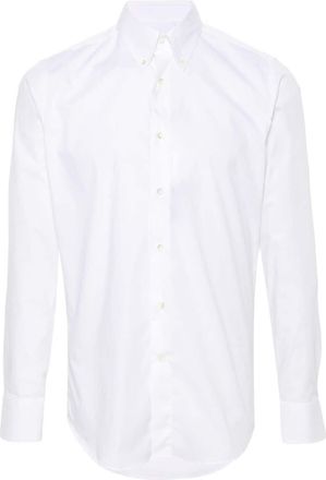 Canali poplin shirt - men - Cotton/Elastane - 39 - White