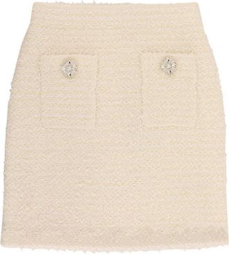 Self Portrait Bouclé Skirt-Donna