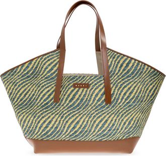 Marni Shopper Tas - Dames - Shoppers - Groen - ONE Size - Leer - Tassen