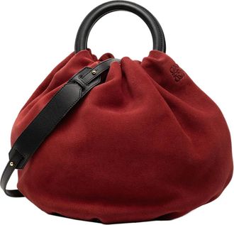 Loewe Borsa a tracolla Bounce in pelle scamosciata 2014 - Rosso