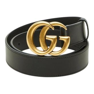 Gucci Pre-owned GG Marmont Standard Belt - female - Gucci Vintage - Vintage Belts - Black - ONE SIZE - Pre-owned