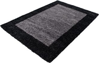 Nazar Rugs Alfombra shaggy bicolor para sal&oacute;n Antracita-200x290