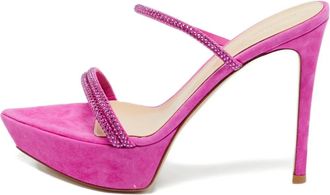 Gianvito Rossi Sandali Cannes con cristalli - Rosa