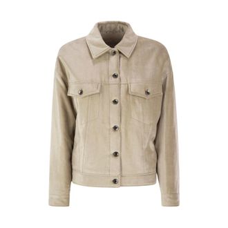 Brunello Cucinelli Lichtgewicht jas - Dames - Jassen - Beige - Maat: M Katoen