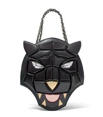 Braccialini Black Tema Panther Leather Bag