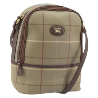 Burberry Pre-owned Cross Body Bags, female, Brown, Size: ONE SIZE Pre-owned Vintage Canvas Shoulder Bag