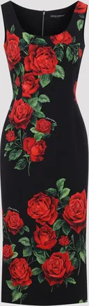 Dolce & Gabbana Abito midi Rose Rosse di Dolce & Gabbana