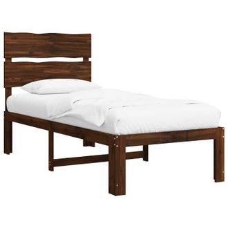 vidaXL Estructura De Cama Individual Con Cabecera Rostock Vidaxl