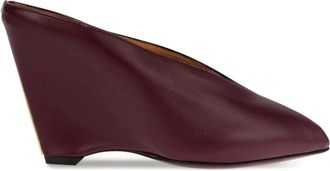 Ferragamo 90mm peep-toe leather sandals - women - Lamb Skin/Lamb Skin/Bos Taurus - 10.5C - Purple