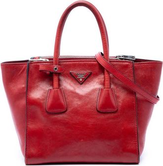 Prada Pre-owned Prada Glace Calf Twin Pocket Satchel Ladies O431CYPV3XNODAKD