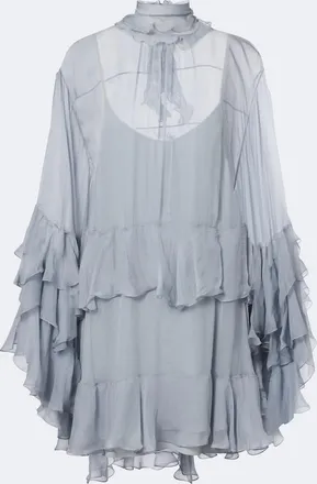 Chlo&eacute; Chlo&eacute; Ruffled silk muslin minidress
