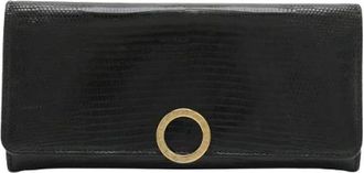 Bulgari Pre-owned Wallets, male, Black, Size: ONE SIZE Pre-owned Lizard Long Wallet