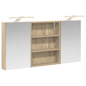 vidaXL Juego De Muebles De Ba&ntilde;o Con Estante 3 Pcs 100 X 10,5 X 50 Cm Vidaxl