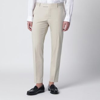 Pantaloni Torino Beige slim-fit cotton-blend trousers