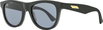 Bottega Veneta BV1001S Oval Acetate Sunglasses - Black